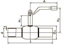 Чертеж крана шарового DN 65-200