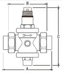 Чертеж редуктора давления GP 2028 F.I.V