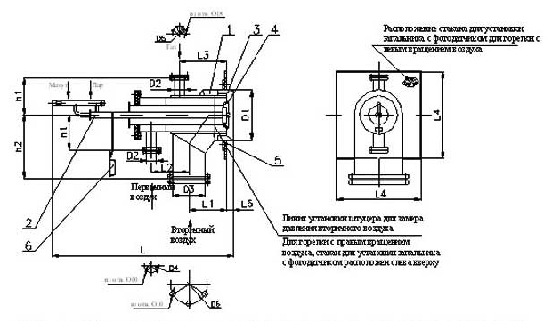 Конструкция горелки ГМГ-2