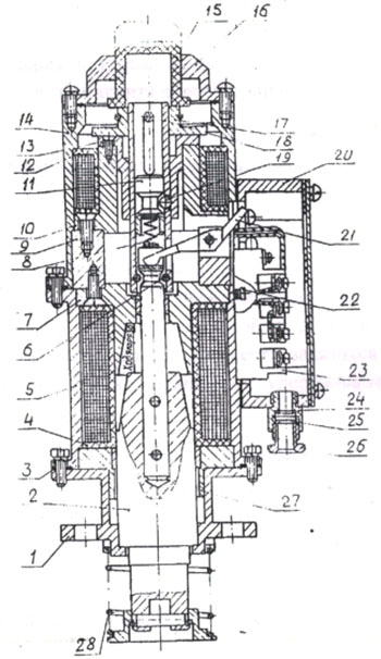 Рис.1. Внешний вид электромагнита ЭМ-69