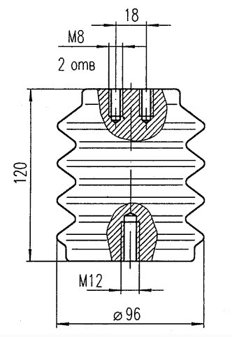 Размеры изоляторов ИОР-10-3,75 УХЛ2 