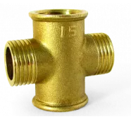 Крестовина переходная В*Н*В*Н латунь / никель фото